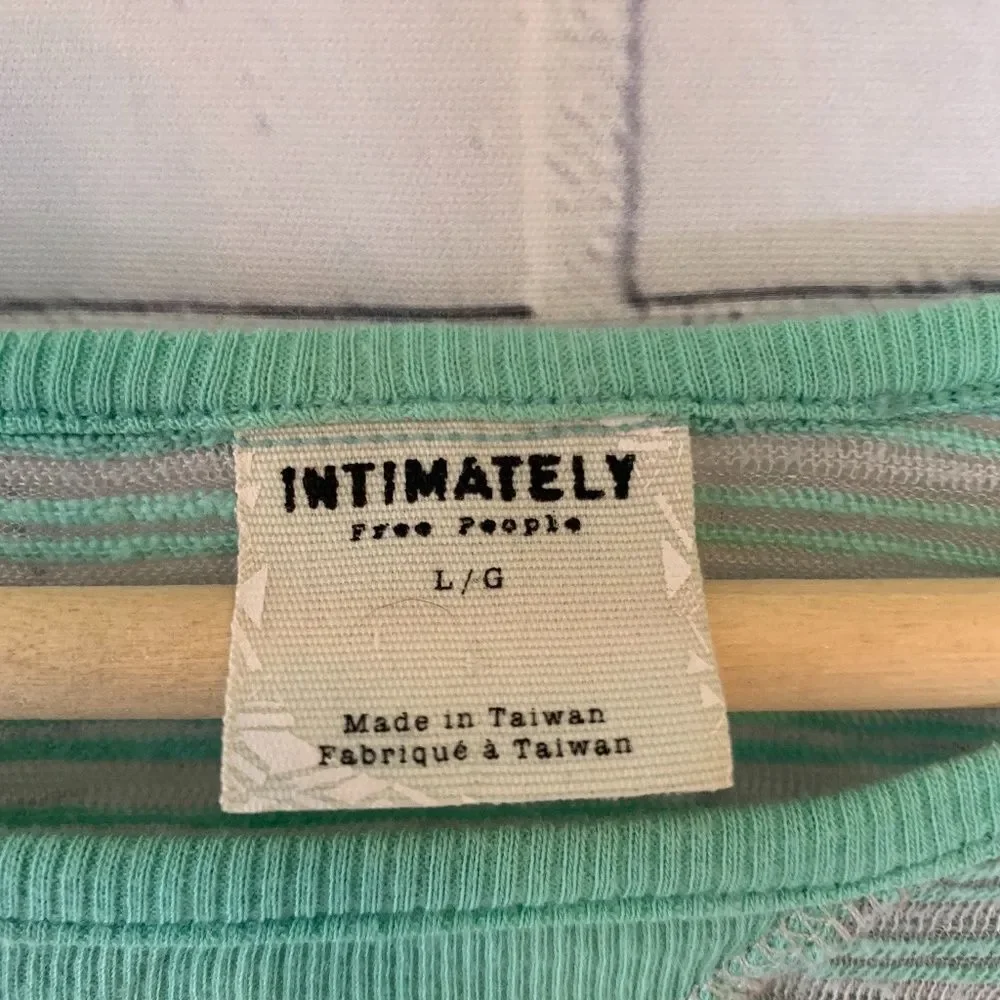 Intimately‎ Free People Mint Striped Shirt …